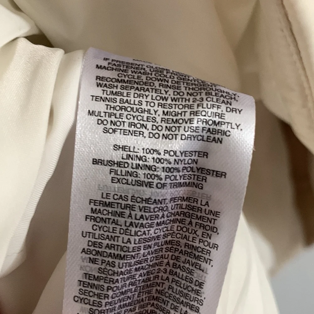 New Women's Puffect™ Color Blocked Jacket Plus Size Neutral Cream Brown Warm 3X - Picture 10 of 11